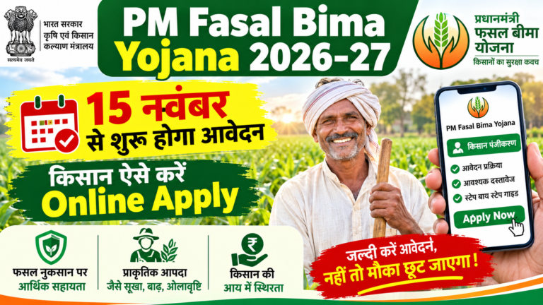 PM Fasal Bima Yojana 2026-27: किसानों को फसल नुकसान पर बीमा सुरक्षा, आवेदन शुरू